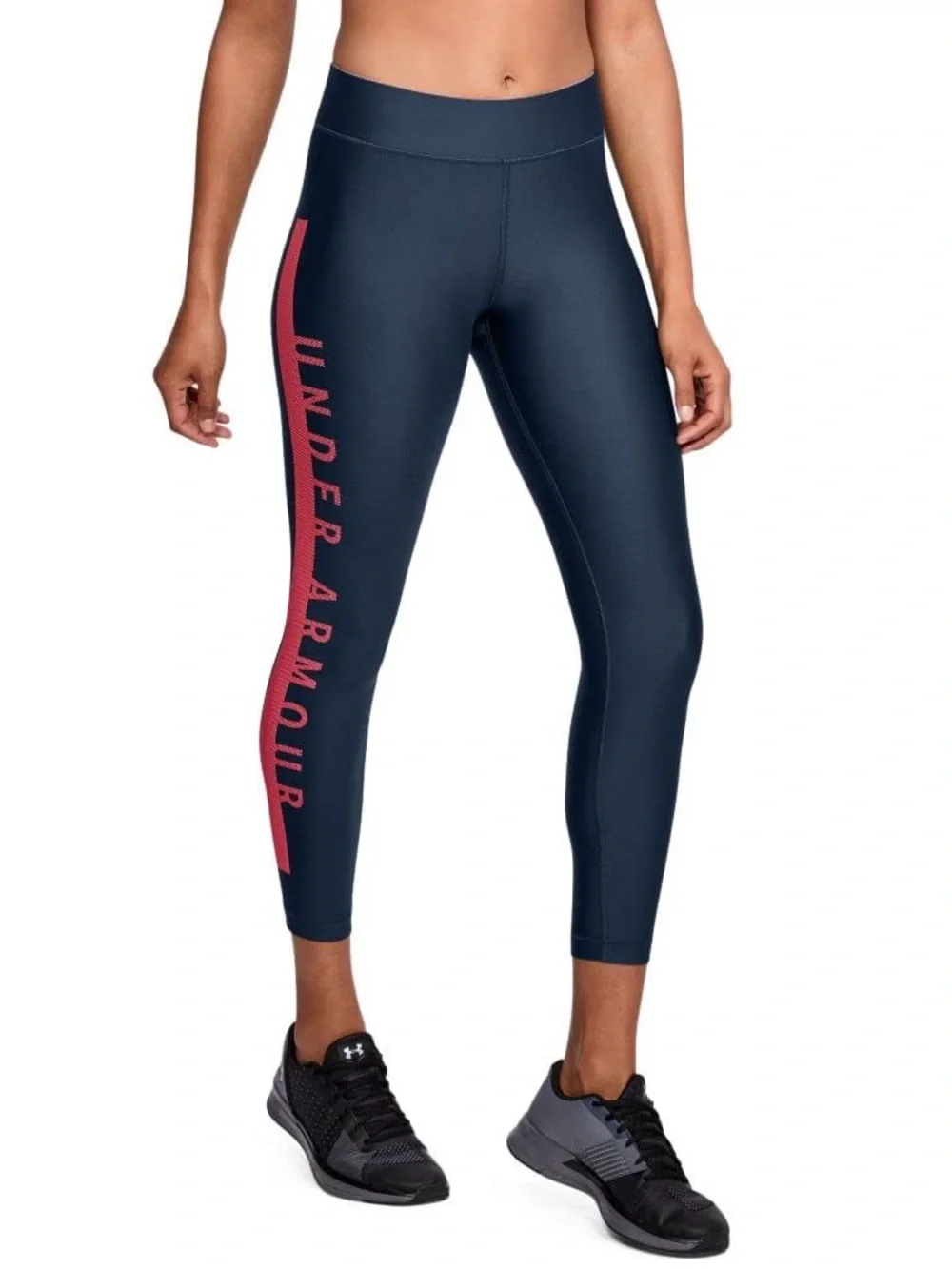 Under Armour Heat Gear Sport Navy Blue Compression Leggings Sportswear Sz M